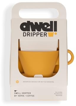 Verve Dwell Dripper Pour Over Coffee Maker Set, Non-Electric Coffee Dripper, Manual Brew Maker (Yellow)