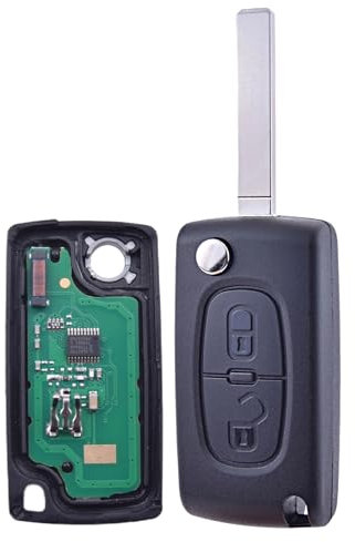 ANGOFIZ Clé Vierge ID46 Electronique à Programmer 2 Boutons CE0536 Lame VA2 Compatible avec Peugeot 207 307 307S 308 407 408 3 607 807 2BT 3008 5008 Partner Expert Citroen C2 C3 C4 C5 C6 C8 DS3