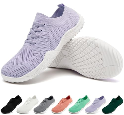 IVQDZL Chaussures pieds nus pour femme, baskets, chaussures d'été, chaussures de sport, chaussures de sport, pantoufles, légères et respirantes, douces, pieds nus, violet/transparent, 38 EU
