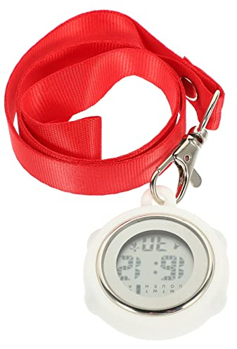 Holibanna elektronische Digitale Stoppuhr Krankenschwester Uhr Krankenschwester-Abzeichen schlüsselanhänger Uhr mit Schlüsselschnalle Schwesternuhren für Damen Elektronisches Bauteil Rosa