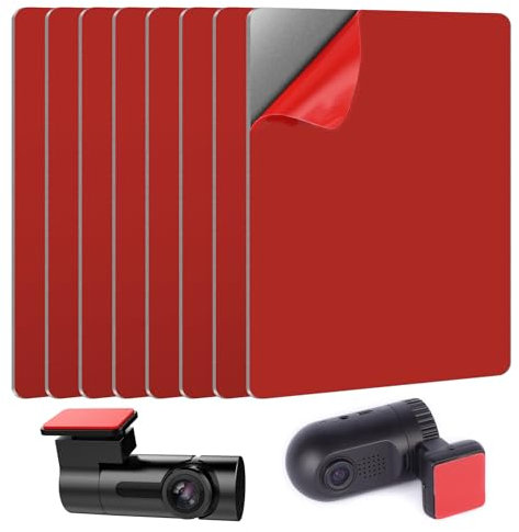 Dash Cam Klebepads 8 Stück Doppelseitige Hitzebeständig Klebepads 7x7 cm Dashcam Klebepad für Action-Kamera Handyhalterung Dashcam