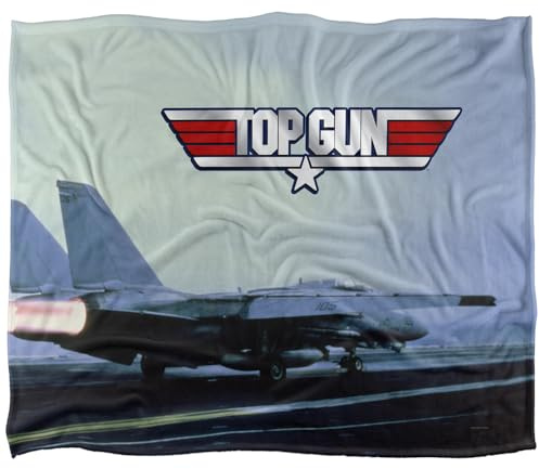 Top Gun Take Off Silky Touch Super Soft Throw Blanket 152 X 127 cm, White
