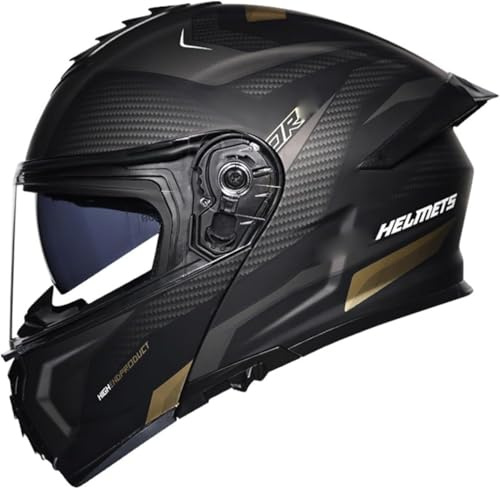 Caimcie ECE/DOT-geprüfter modularer Motorradhelm, Integralhelm mit Faltmechanismus, Doppelvisier, Integralhelm für Damen und Herren, Motorrad- und Rollerhelm für Erwachsene D,XXXL=63-64cm