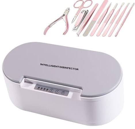 UV-C Cleaning Box for Nail & Beauty Tools – Professional Style Cleaning & Aromatherapy Box with Voice Broadcast, for Nail Clippers, Scissors, Home, Nail Salons & Hair Studios
