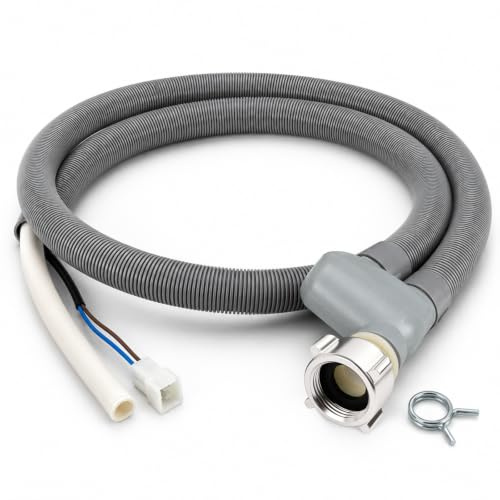 YYSWSAKY Manguera Aquastop 1,8 m para Lavavajillas y Lavadora | Tubo de Entrada Universal con Clip de Fijación, 3/4, Protección Antifugas, Compatible Bosch Siemens Miele Electrolux
