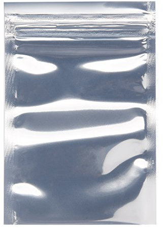 sourcing map 100Pcs 3.2x4.7/80x120mm Anti-Static Zip Lock Shielding Bag for HDD And Electronic Device