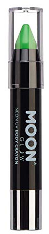 Moon Glow, Neon-UV-Lackstift-Körperkreide für Gesicht und Körper (Intensives Grün)