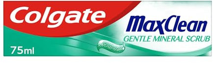 Colgate Max Clean Gentle Mineral Scrub Toothpaste 75ml | SmartFoam Technology penetrates Between Teeth and Around Gums | Contains Mineral scrubbers | Long Lasting Cooling