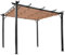 Pergola Aluminium 4L x 3l x 2,65H m pergola rétractable Structure alu + Toile Polyester Haute densité 180 g/m² Incluse Chocolat Noir