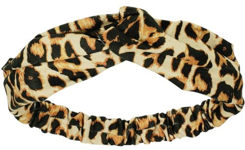 Beaupretty Leopardenmuster Stirnbänder Stoff elastische Haarband Kopf wickeln Turban verdrehte Haarband Headdressfor Frauen Mädchen