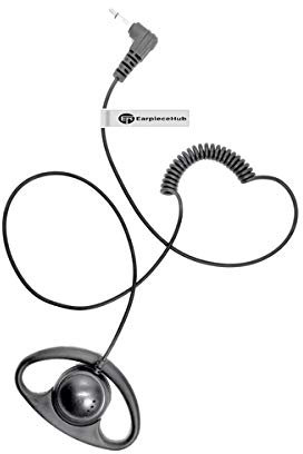 Listen only - Auricolari morbidi a forma di D, compatibili con radio Midland a 2 pin