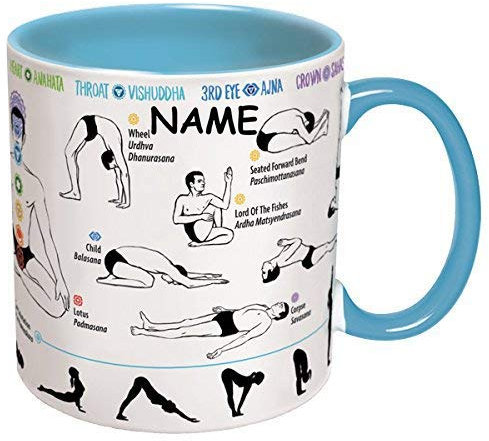 Unemployed Philosophers Guild personalisiert mit Name - Yoga Kaffeebecher, 2