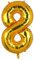 100 CM Groß Gold Zahl 8 Folienballon Luftballon Folien Mylar Riese MäDchen Helium Luftballons Geburtstag Party Deko Lieferungen Baby