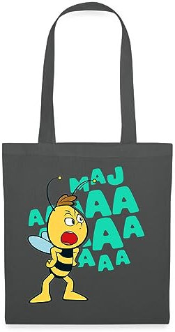 Spreadshirt Biene Maja Willi Schreit Stoffbeutel, One size, Graphite