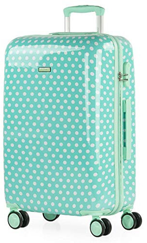 ITACA - Koffer Kinder Mädchen. Reisekoffer Kinder PC Koffer Kinder Kinderkoffer Mädchen - Kinder Koffer mit Integriertes Zahlenschloss - 4 Rädrig Kinder Reisekoffer 702460, Mint Moles
