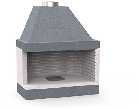 Chimenea de leña abierta refractaria EDILMARK modelo KR 1250 izquierda