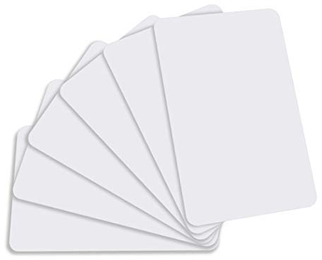 30 Stück PVC-Kunststoff-Ausweiskarten, weiße leere Karten, Kunststoff-Visitenkarten, PVC-Ausweiskarten, weiße PVC-Karten für Zebra-ID-Karten-Drucker, kompatibel mit allen Kunststoffkartendruckern