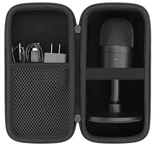 co2CREA Dur Étui de Voyage Rigide Housse Cas Coque pour Razer Seiren Mini/Razer Seiren X Microphone à condensateur USB(boîte Seule,Case Only)