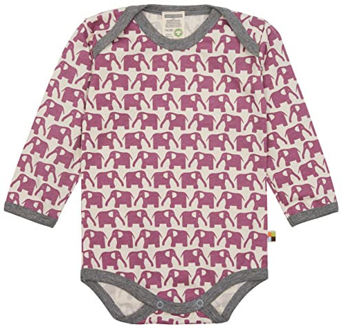 loud + proud Body Langarm mit Elefanten Print, GOTS Zertifiziert