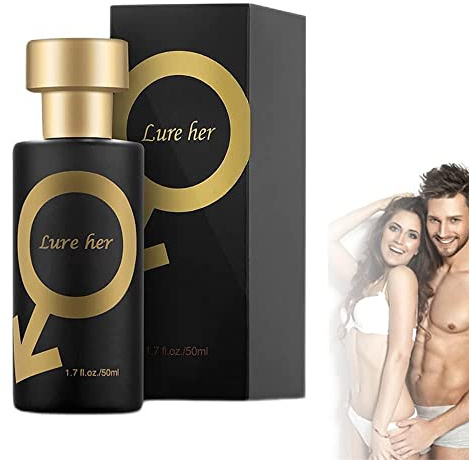 Golden Lure Pheromone pour Attirer les Hommes - Parfum Romantique à Paillettes pour Femmes (Pour Hommes-Noir)