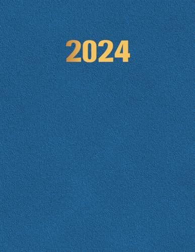 2024: Kalender 2024 Buchkalender, Tagesplaner von Januar bis Dezember 2024, 1 Tag auf 1 Seite mit Zeiteinteilung, DIN A4.