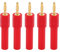 Prise Banane de Conversion, Fabrication Exquise 5 Prises de Commutation Banane Forte connectivité pour Onduleur de Bateau Informatique (Rouge)