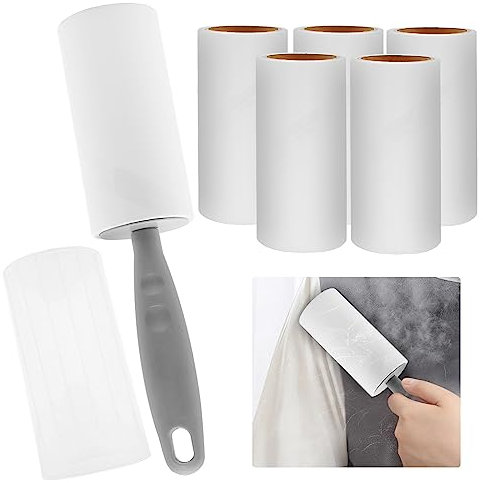 GOEDEKE Lint Rollers,360 Sheets lint rollers for pet hair,Lint Roller for Clothes, Sticky Roller, Lint Remover Roller with 1 Handle & 6 Refills, Pet Hair Remover Roller brush for Carpet