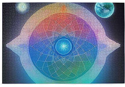 Sphere Pattern Puzzles für Erwachsene, 1000 Teile, interessante Holzpuzzles, Stressabbau-Puzzles mit Box