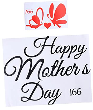 jojofuny Balloon Stickers Mothers Day Party Decoration Day Party Supplies Mothers Day Stickers Stickers PVC Stickers Happy Mothers Day Sticker Self-Adhesive Stickers Heart Stickers Balloon