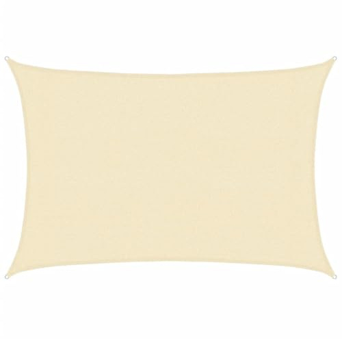 HIGSOSE Voile d'ombrage Rectangulaire Crème 3x4 m PEHD Respirant 90% de Protection Contre UV Parasol de Patio Créez Petit Abri Tous Espaces d'extérieur pour Jardin Terrasse Balcon