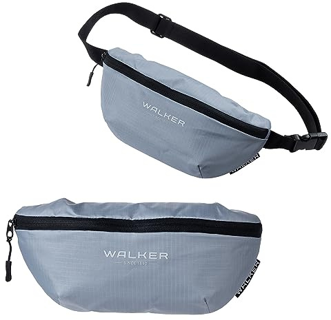 Walker 42172-026 - Lifestyle Gürteltasche Finn Grey mit Reißverschluss-Hauptfach und verstellbarem Tragegurt, wasserabweisend, ca. 3 l Fassungsvermögen