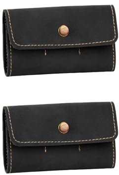 Zyuzles 2PCS Leather SD Card Case - 6 Card Slots - Protects SD Memory Disk for Photographers