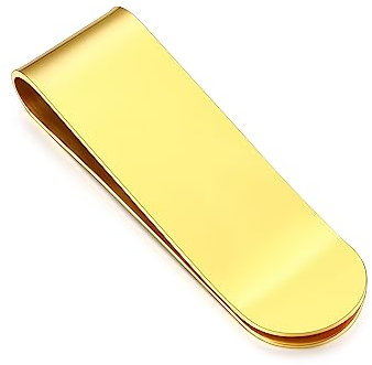 Bandmax Personalisierte Geldklammern Herren Damen Gold Geldscheinklammer Edelstahl Money Clip für Kreditkarten