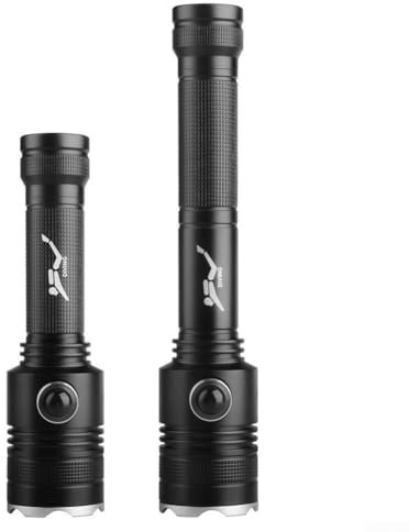 Zoegneer Linterna de buceo, potente linterna de buceo XHP70 2 LED, impermeable, acabado antiabrasivo para ciclismo, pesca, camping, correr, caza, exploración (D)