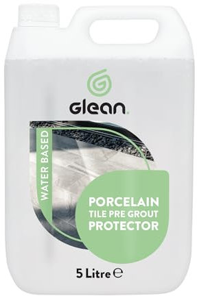 GLEAN Porcelain Tile Pre-Grout Protector | 5L | Protects Tiles & Paving from Stains left by Grout, Cement & Organic Matter | Water-Based, Breathable Finish | Interior & Exterior Use Stain Blocker