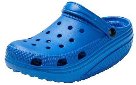 JOMIX Sabots Femme d'été Sandales Orthopédiques Femme avec Bascule Semelle en Caoutchouc pour Sanitaire Hôpital Cuisine (Marine, 40-41)