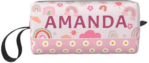 Naispanda Estuche Escolar Personalizado con Nombre, con Texto, Estuches de Lápices de Gran Capacidad Organizador Portalapices Neceser Maquillaje para Niñas Niños Adolescentes Estudiantes Adultos