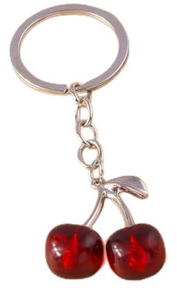 FUPOHUA Niedlicher Schlüsselanhänger, 3D-Frucht-Schlüsselanhänger, Traube, Orange, Schlüsselanhänger, Anhänger für Frauen, Mädchen, Handtasche, Dekor, Charme, DIY, Kinder, Schmuck, Geschenke