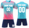 MEDUOLA Maillots et Ensembles de Football Personnalisés Maillots de Football Personnalisés avec Nom et Numéro T-Shirt de Football Personnalisés pour Adultes et Enfants (Bleu Lac 925)