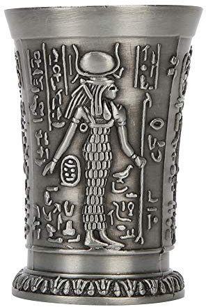 Dekaim Dekoration Ornamente Whiskey Schnapsglas Vintage Metall Handgeprägt Mini Cup Dekoration Ornamente, Antik Zinn