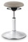 BALIMO Classic - Bewegungshocker - Sitztrainer - ergonomischer Sitzhocker - Hocker mit Schwingeffekt - Rücken-Trainer - Bewegungsstuhl - Bürohocker - Standfuß Chrom (Kunstleder Taupe)