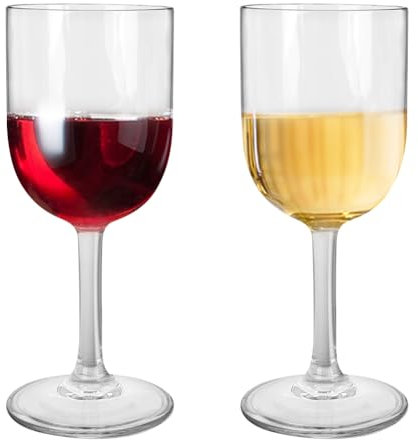 DASIAUTOEM Tritan-Kunststoff Weingläser, 2 Stück Camping Wein Gläser 350ML, Rotweingläser Cocktailgläser Cocktailgläser für Weihnachten Karneval Partys, als Wein Geschenke für Frauen & Männer