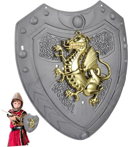 Schild Spielzeug Schaumschild So Tun, Als Würde Man Schild Spielen Cosplay-Schild Schild Für Bühnenauftritte Ritterrüstung Für Kinder Leistungsschild Spielzeuge Schilde Silver Abs Holibanna
