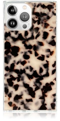 FLAUNT Square Protective Case - Compatible with iPhone 15 Pro Max - Wireless Charging - Stylish Drop Tested Shockproof Phone Case - The Official Square Phone Case (Blonde Tortoise Shell)
