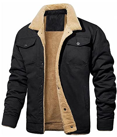 Générique Veste Homme Cargo en Polaire d'hiver pour Militaire Épaissir Coupe-Vent Coton Manteau Homme Hiver Chaude Avec Revers