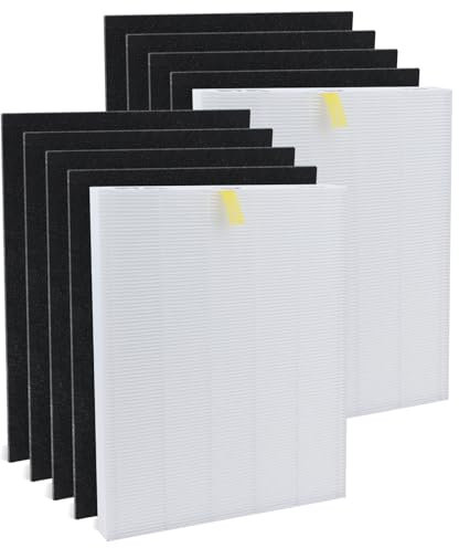 Filtro HEPA di ricambio H13 adatto per purificatore d'aria Winix C545, 2 filtri HEPA True e 8 pezzi di schiuma di carbonio, confrontare con la parte #1712-0096-00