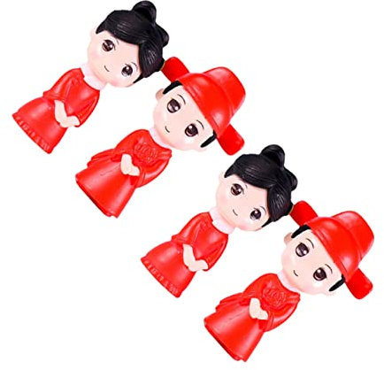 Ciieeo 3 Sätze Paar Puppe Hochzeitstorte Ornament Tablescape Kuchen Cupcake Braut Dekorationen Hochzeit Party Mikro Landschaft Dekoration Mini Kuchen Hochzeit 4 Stück * 3