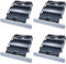H890C Lot de 4 lames rigides pour volet roulant 2 maillons de 8 mm à 15 mm de largeur, installation facile et matériau durable.
