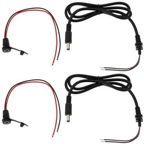 eMagTech 2 Sätze Ladekabel 2,1 Mm DC-Anschlüsse 2,1 Mm Stecker Und Buchsen für 36 V 48 V 60 V Elektro-Ebike-Akku-Ladesätze
