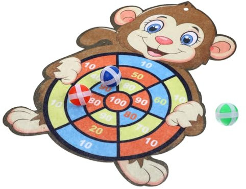 Totority 1Satz Kinderfreundlicher Dartscheibe Mit Klebebällen Interaktives Indoor Für Junge Mädchen Aktivitäten Fördert Hand Auge Koordination Und Spaß